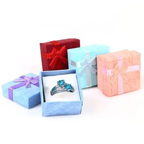 Jewelry Box Manufacturer - Custom Design Wedding Engagement Gift Earring Ring Box