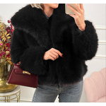 Faux Fur Coat Manufacturer - Luxury Women Fluffy Short Jacket Full Sleeve Autumn Winter
