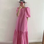 Summer Dress Manufacturer - Women New Fashion Korean Ruffled Puff Sleeve Casual Chic