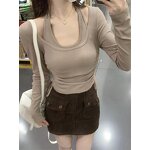 Long Sleeve T-Shirt Manufacturer - 2026 Korean Neck Hanging Design Spring Autumn