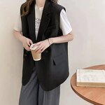 Women Blazer Coat Manufacturer - Custom Logo Sleeveless Solid Office Casual Vest