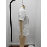 Women Blazer Manufacturer - 2025 Summer Short Sleeve Solid Single-Breasted Suit Jacket