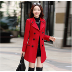 Woolen Coat Manufacturer - Liu Ming 2025 Women Autumn Winter Slim Double Breasted Long