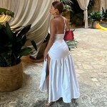Women Two Piece Set Manufacturer - 2026 Sleeveless Bodysuit + Long Skirt Formal Party