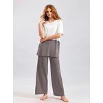 Women Two Piece Set Manufacturer - Cheap Wholesale Spring Oversized T Shirt + Wide Leg Pants