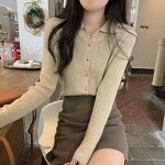 Knit Cardigan Manufacturer - Liu Ming Women Fall Winter Sexy Long Sleeve Outerwear Sweater