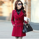 Woolen Coat Manufacturer - Liu Ming 2025 Women Autumn Winter Slim Double Breasted Long