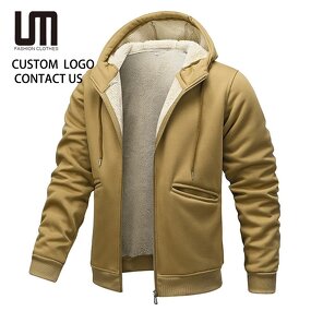 Hooded Coat Manufacturer - 2026 Men Autumn Winter Loose Zipper Windbreak Fleece Warm