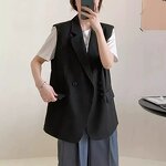 Women Blazer Coat Manufacturer - Custom Logo Sleeveless Solid Office Casual Vest
