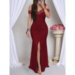 Evening Party Dress Manufacturer - 2026 Rhinestone Slit Ruched for Prom Weddings
