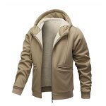 Hooded Coat Manufacturer - 2026 Men Autumn Winter Loose Zipper Windbreak Fleece Warm