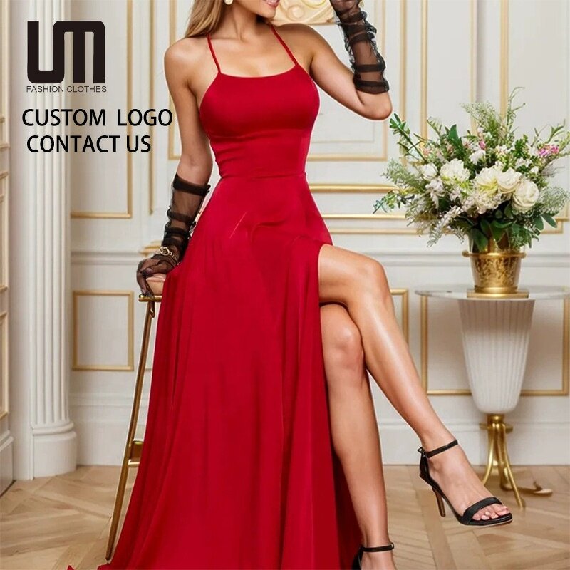 Evening Dress Manufacturer - 2026 Halter Backless Sexy Slit for Party Birthday