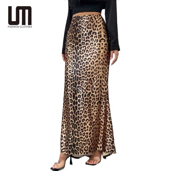 Maxi Skirt Manufacturer - Liu Ming Women Summer Sexy Leopard Print High Waist