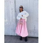 Long Midi Skirts Manufacturer - Liu Ming Women Elegant Party White Ball Gown High Waist Pleated