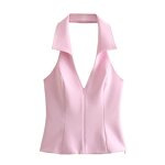 Women Two Piece Set Manufacturer - Liu Ming 2024 Spring Summer Halter Neck Tank Tops + Skirt