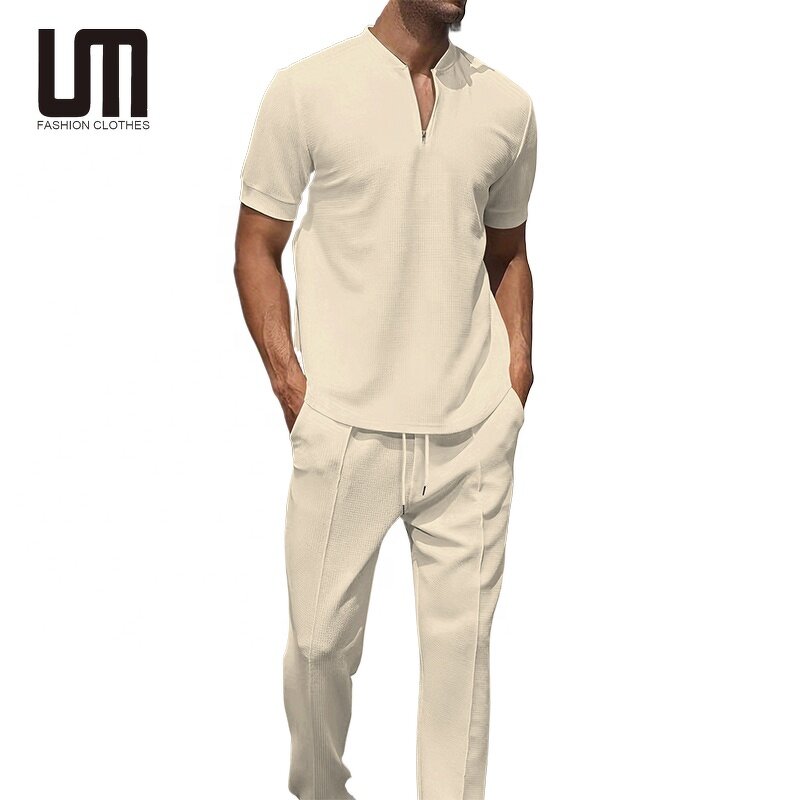 Men Pants Suit Manufacturer - Cheap Hot Selling Casual Zipper Solid Tops Trousers