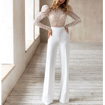 Rompers Jumpsuit Manufacturer - OEM Women Sexy Long Sleeve Mesh High Waist Slim Party