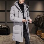 Cotton-padded Coat Manufacturer - 2026 Men Long Polyester Warm Solid Comfortable Parkas