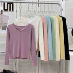 Tees Shirts Sweaters Manufacturer - Liu Ming Cheap Wholesale Women Spring V Neck Long Sleeve