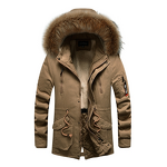 Hooded Jackets Manufacturer - 2024 Outdoor Fur Collar Winter Warm Parkas Long Coats