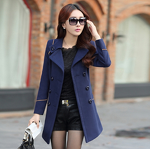 Woolen Coat Manufacturer - Liu Ming 2025 Women Autumn Winter Slim Double Breasted Long