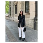 Leather Jacket Manufacturer - Liu Ming 2025 Women Korean Casual Long Sleeve Pu Blazers