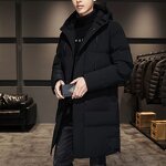 Cotton-padded Coat Manufacturer - 2026 Men Long Polyester Warm Solid Comfortable Parkas