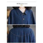 Denim Dress Manufacturer - Women Trendy Autumn Loose Slimming Solid Casual Daily
