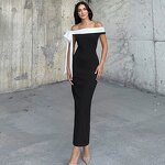 Long Dress Manufacturer - 2026 Summer One Shoulder Slim Patchwork Party Y2k
