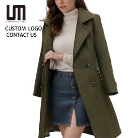 Woolen Coat Manufacturer - 2026 Women Plus Size 4XL Autumn Winter Long Slim Luxury Warm