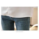 V-Neck Blouse Manufacturer - Women Solid Color Button Detail Mature Spring Autumn Summer