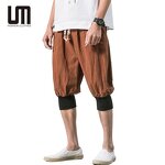 Cargo Shorts Manufacturer - Clearance Custom Men Summer Loose Cotton Linen Printed
