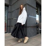 Long Midi Skirts Manufacturer - Liu Ming Women Elegant Party White Ball Gown High Waist Pleated