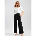 Women Two Piece Set Manufacturer - Cheap Wholesale Spring Oversized T Shirt + Wide Leg Pants