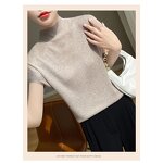 Woolen T-Shirts Manufacturer - Liu Ming Women Casual Eco-Friendly Spring Half Turtle Neck