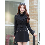 Woolen Coat Manufacturer - Liu Ming 2025 Women Autumn Winter Slim Double Breasted Long