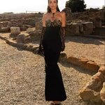 Ball Gown Manufacturer - Women Elegant Vintage Long Floor-Length Lace Formal Party