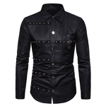 Vintage Shirts Manufacturer - Clearance Men Long Sleeve Party Casual Formal Streetwear