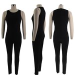 Rib Knitted Jumpsuits Manufacturer - 2025 Women Summer Sleeveless Romper Fitness Casual Solid