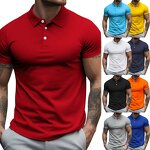 Polo Shirts Manufacturer - Clearance Men Summer Short Sleeve Solid Breathable Polyester