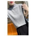 Woolen T-Shirts Manufacturer - Liu Ming Women Casual Eco-Friendly Spring Half Turtle Neck