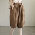 Wide Leg Trousers Manufacturer - 2025 Women Elastic Waist Summer Breathable Loose Cotton Palazzo