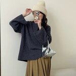 Knitwear Manufacturer - 2026 Women Oversized Round Collar Autumn Winter Thickened Warm