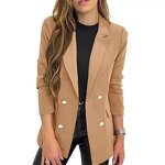 Women Woven Blazer Manufacturer - New Arrival Solid-Color Elegant Formal Office Fashion Design