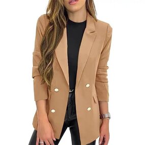 Women Woven Blazer Manufacturer - New Arrival Solid-Color Elegant Formal Office Fashion Design