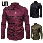 Vintage Shirts Manufacturer - Clearance Men Long Sleeve Party Casual Formal Streetwear