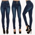 Denim Pants Manufacturer - Vintage High Waist Slim Pencil Jeans Casual Wholesale