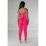 Party Rompers Jumpsuit Manufacturer - Liu Ming 2024 Women Strapless Mesh Feather Crystals