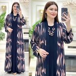 Women Two Piece Set Manufacturer - 2025 African Print Long Open Front Cardigan & Dress