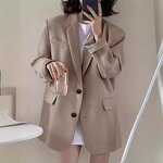 Women Casual Blazer Manufacturer - Custom Logo Single Button Pure Color Office Daily